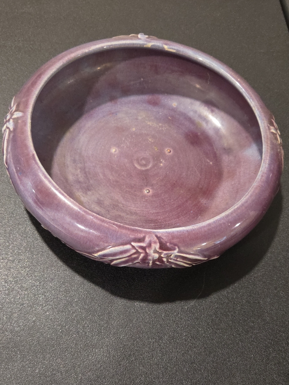 Purple Ceramic Decorative Planter Floral Wreath R.C.B.30- Home Art Accent